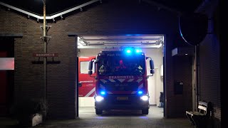 Opkomst en uitruk brandweer Veenhuizen naar brandalarm in kantoor DJI Plantsoenstraat Veenhuizen [upl. by Epolulot]