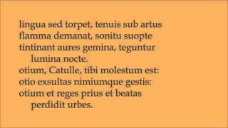 Catullus 51 Ille mi par esse deo videtur Sapphic stanzaSapphische Strophe  Latin reading [upl. by Etteve476]