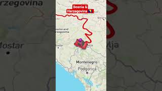 bosnia and herzegovina 🇧🇦 travel viral shorts map trending [upl. by Enerahs157]