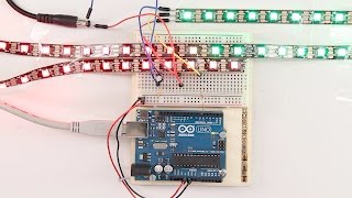 Arduino mit WS2812B Neopixel RGB LED Streifen [upl. by Eniamreg77]