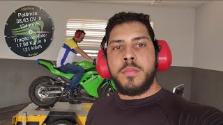 NINJA 300 NO DINAMÔMETRO  MOTO SEM REMAP [upl. by Dwan]