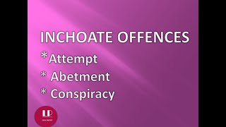 IPC  INCHOATE OFFENCE  ATTEMPT [upl. by Nehgem905]