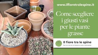 Come scegliere i giusti vasi per coltivare i cactus e le piante grasse [upl. by Itoc640]