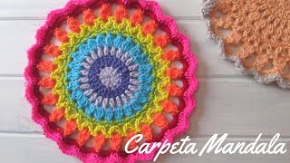 Tejé Carpeta Mandala MULTICOLOR a Crochet  Paso a Paso [upl. by Ban543]