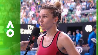 Simona Halep on court interview SF  Australian Open 2018 [upl. by Nan]