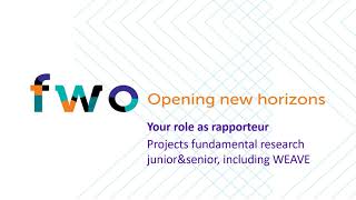 FWO Instruction Clip  Your Role as Rapporteur research projects fundamental research [upl. by Lennie]