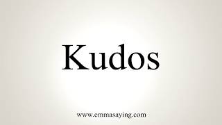 How To Pronounce Kudos [upl. by Alrac]