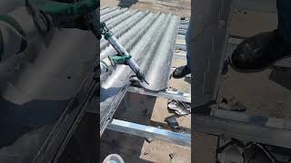 Steel structure roof tile installing process Goodtools and machinery make work easy [upl. by Ennairak]