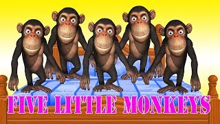 Five Little Monkeys Jumping On The Bed  Nursery Rhymes For Babies  Cartoon Song For Kids ampToddlers [upl. by Terpstra620]