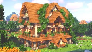 How To Build An Aesthetic Cozy Minecraft House  Cottagecore Cottage Tutorial  Minecraft [upl. by Trepur570]