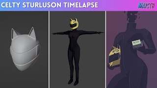 Celty Sturluson  Timelapse Compilation  3D Fan Characters  Maisth [upl. by Ferullo306]