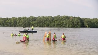 Splash at the Lake community swim training in Chesapeake [upl. by Arahsat]