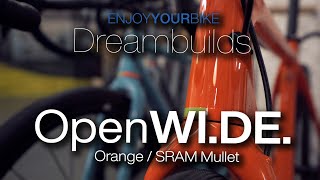 OPEN WIDE Dreambuild Gravelbike Orange SRAM Force AXS Mullet DT Swiss GR1600 [upl. by Assenav]