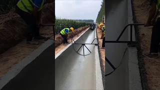 Water channel expansion joint construction  good tools and machinery make work more efficient [upl. by Lien]