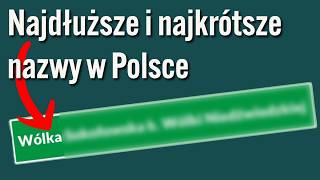 Rekordowe nazwy w Polsce [upl. by Neroc]