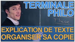 Lexplication de texte  organisation de la copie  Philosophie  Terminale  Les Bons Profs [upl. by Alimac216]