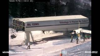 Val Cenis webcam time lapse 20112012 [upl. by Lucilla]