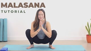 YOGA TUTORIAL How to do a Malasana  Yogi Squat [upl. by Nnyw997]