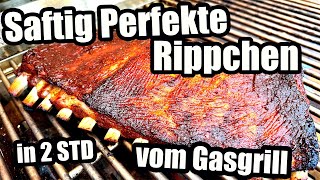 Saftige Spare Ribs vom Gasgrill in 2 Stunden Butterzart  The BBQ BEAR [upl. by Aprile508]