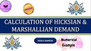 Calculation of Hicksian and Marshallian Demand with Numerical Example [upl. by Arni]