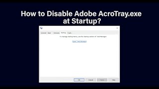 How to Disable Adobe AcroTray exe at Startup [upl. by Hirasuna]