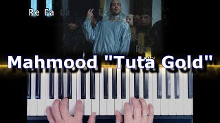 Mahmood Tuta Gold  Sanremo 2024  note per Piano Pianoforte Pianola Tastiera Flauto dolce [upl. by Eeslek205]