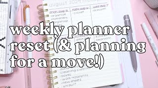 weekly planner reset  how to plan a move [upl. by Osric156]