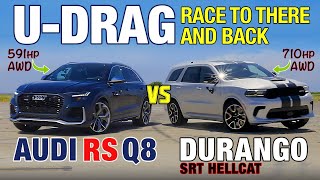 UDRAG Audi RS Q8 vs Dodge Durango SRT Hellcat [upl. by Paddy692]