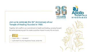 36 years of Apollo Hospitals Hyderabad [upl. by Saxen]