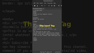 Create a Simple Website Using Notepad  Easy HTML and CSS Tutorial for Beginners viral shorts [upl. by Alexis]