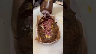 Brisket BBQ Baked Potato from Dickeys 🥔potato bbq asmr asmreating trendingshorts chicken [upl. by Esiuqcaj]