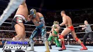 Dolph Ziggler Neville amp The Lucha Dragons vs The League of Nations SmackDown 25 Februar 2016 [upl. by Airakaz]