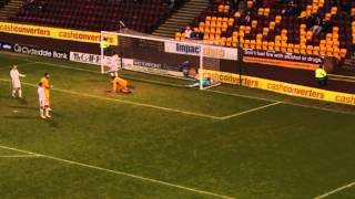 Tom Hateley Fires motherwell Ahead Motherwell 41 Aberdeen 26122012 [upl. by Haras]