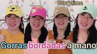 ¿Cómo bordar una gorra a mano🌺🌻🌿 Storytime  Lo Luna [upl. by Cocks]