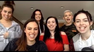 Cimorelli Singing Cover Requests On A Facebook Livestream With Radio One Lebanon 11818 [upl. by Lorilyn]