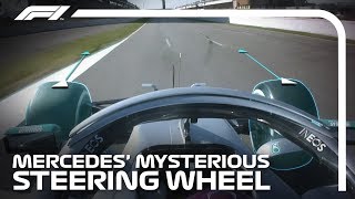 Mercedes Mysterious Steering Wheel Explained  Formula 1 Testing [upl. by Asare136]