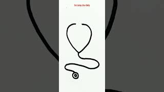 How To Draw A Stethoscope Step by Step for Beginners [upl. by Ellitnahc]