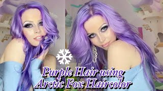 Purple Hair Arctic Fox Haircolor Girls Night and Periwinkle How to [upl. by Murray]