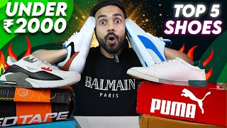 TOP 5 Shoes Under ₹2000  Best Sneakers Shoes For Boys ₹1500 redtapeofficial PUMA [upl. by Seiber]