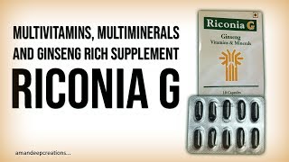 Riconia G Multivitamin Multimineral amp Ginseng rich Supplement from Chemist Review [upl. by Afra]