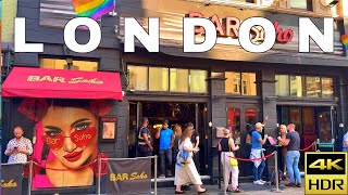 LONDON 2024  Soho on a Saturday  4K HDR [upl. by Adnawed216]