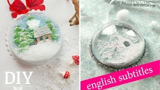 Weihnachtsdeko basteln  Geschenkanhänger  snow globe Howto  Deko Kitchen [upl. by Akselaw]