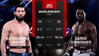 FULL FIGHT  Nassourdine Imavov Vs Jared Cannonier UFC Fight Night Imavov Vs Cannonier [upl. by Ahsrat]