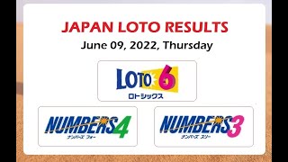 JAPAN LOTTO RESULTS  JUNE 09 2022 THURSDAY  LOTO 6  NOs 4  NOs 3 [upl. by Anatnom]