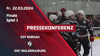 Eisbären TV  Pressekonferenz 22032024 ESV Burgau vs EHC Waldkraiburg 54 nP [upl. by Bonilla]