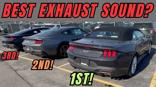 2024 Mustang 23l Turbo ecoboost vs 50l v8 Exhaust sound active valve vs standard for the win [upl. by Aneleairam]