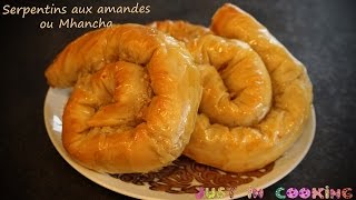 Recette de Serpentins aux Amandes ou Mhancha [upl. by Hanzelin680]