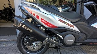 KYMCO AK 550 exhaust sound Akrapovic VS Arrow VS Mivv VS LeoVince [upl. by Edrick]