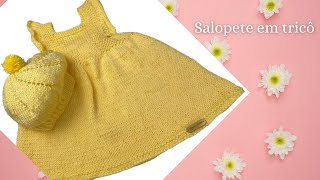 SALOPETE DE TRICÔ PARA BEBÊ [upl. by Leiso]