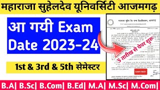 Msdsu maharaja suheldev university azamgarh exam date 2023msdsu time table 202324msdsu exam date [upl. by Ihana]